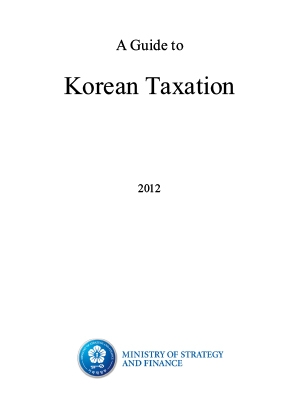 Korean Taxation, 2012