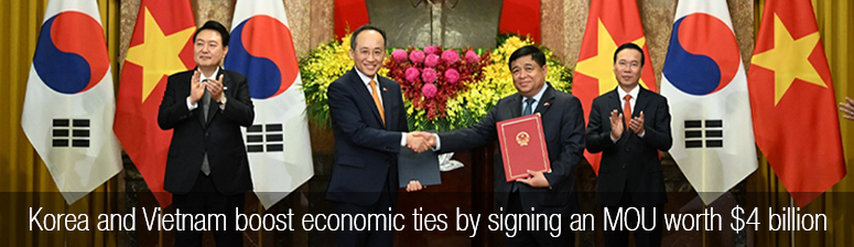 Korea and Vietnam boost economic ties by signing an MOU worth $4 billion